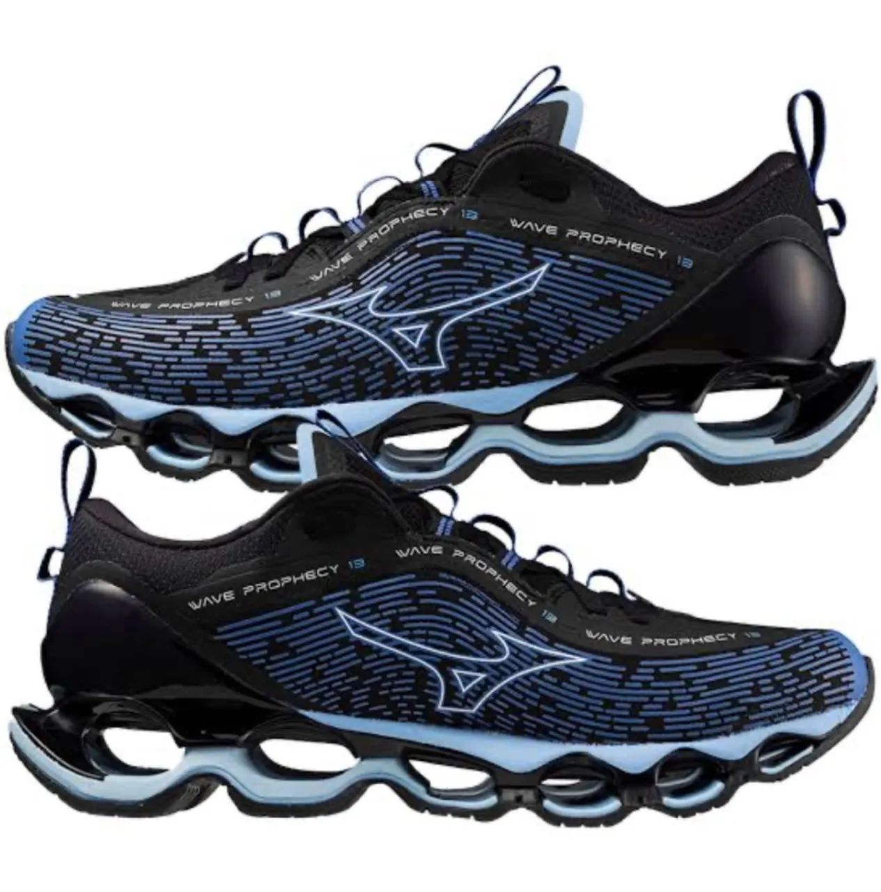 Mizuno Wave Prophecy 13- Azul e Preto Calçados Planalto, Belo