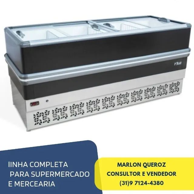 Ilha de Congelados 2M Polar Preta 220v Nova