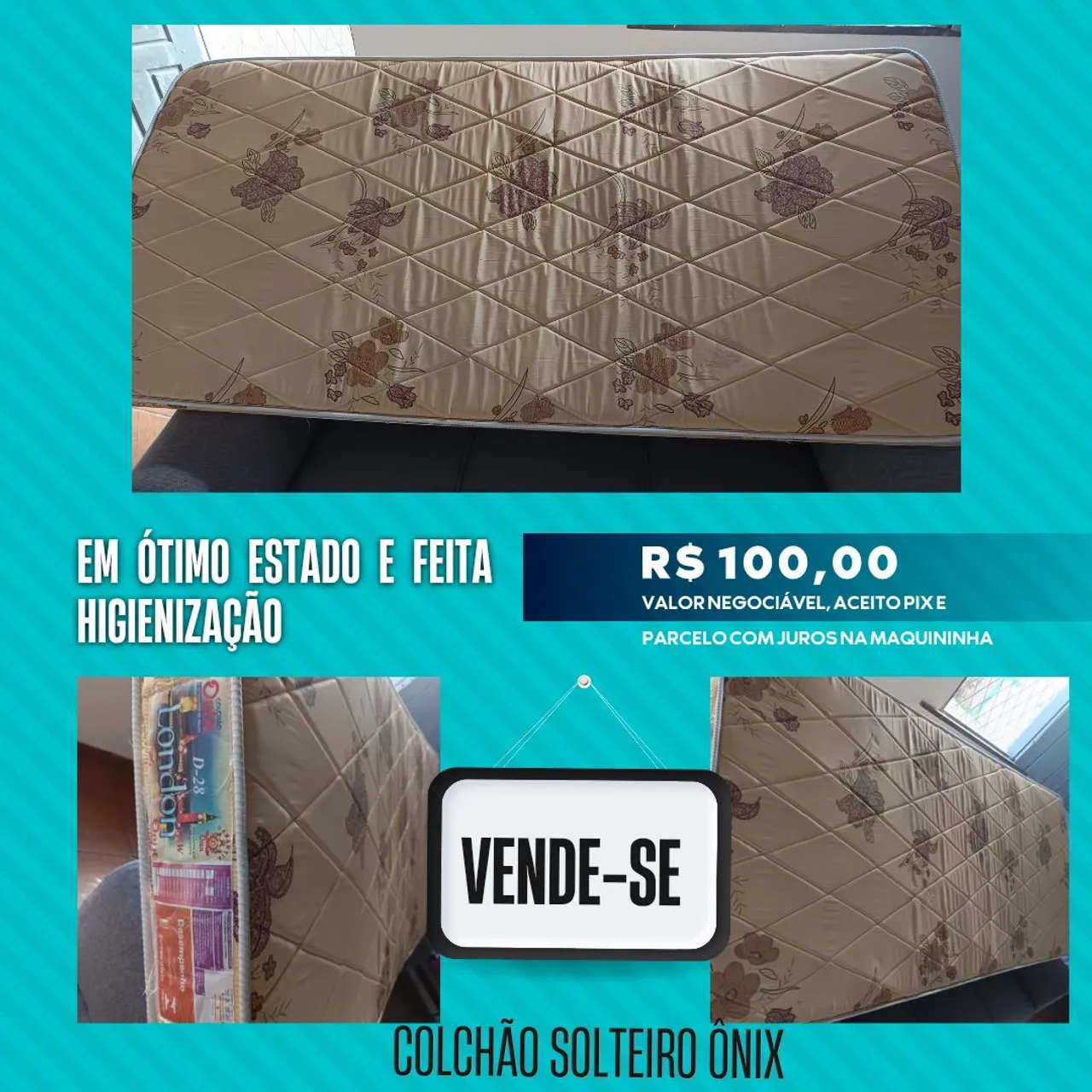 Colchão Solteiro Ônix - Em Ótimo Estado