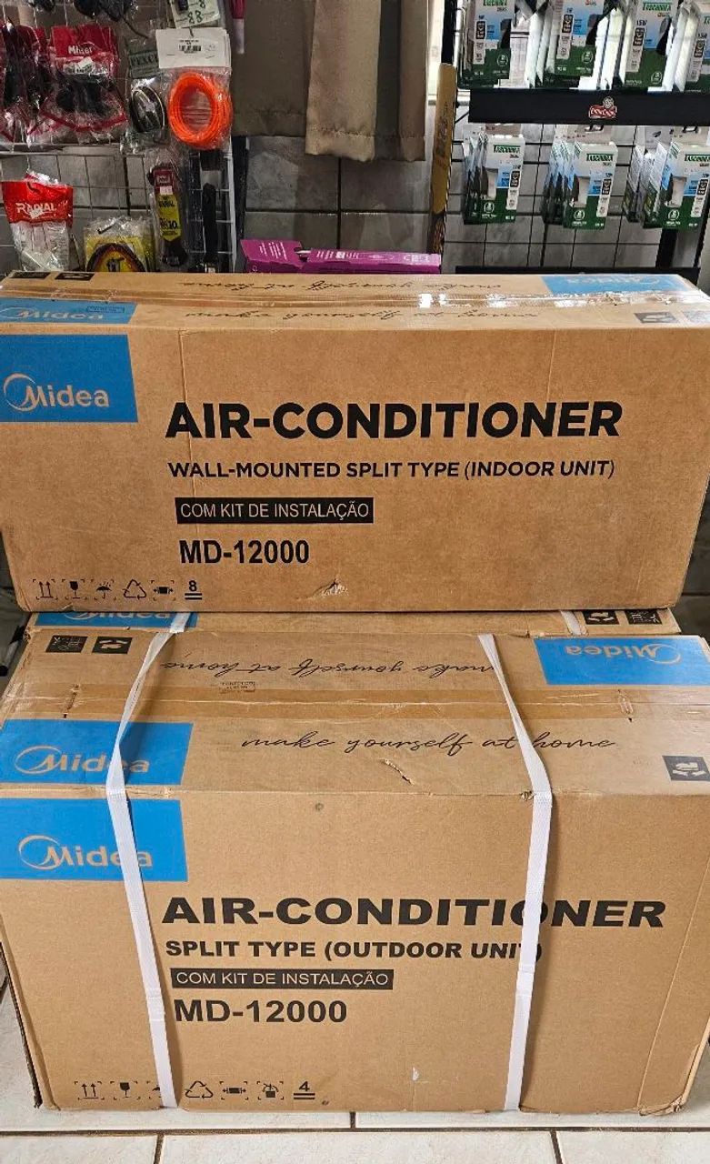 Ar condicionado Midea 12.000btu  com kit instalação na caixa 