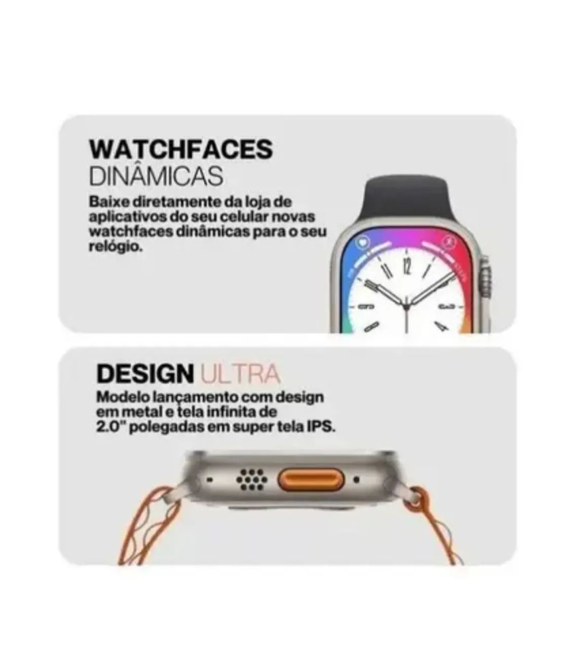 Smartwatch X8 Ultra + com Pulseira Preta  - Foto 3