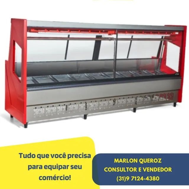 Balcão de Açougue Vermelho Polar 3M