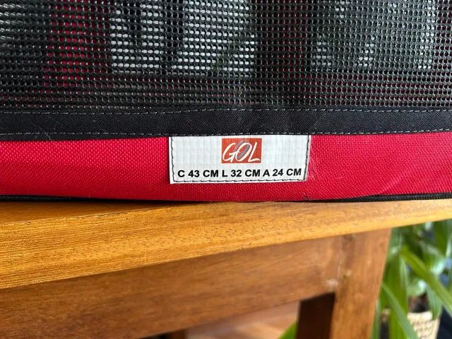 Bolsa transporte flexível p/ pet cabine de avião vermelha - Foto 3