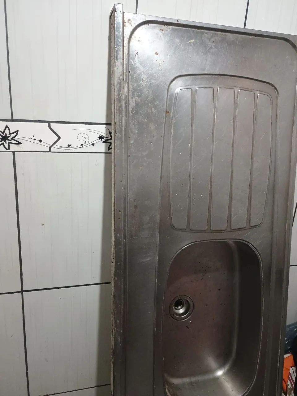 Cuba de cozinha em aço inox usada