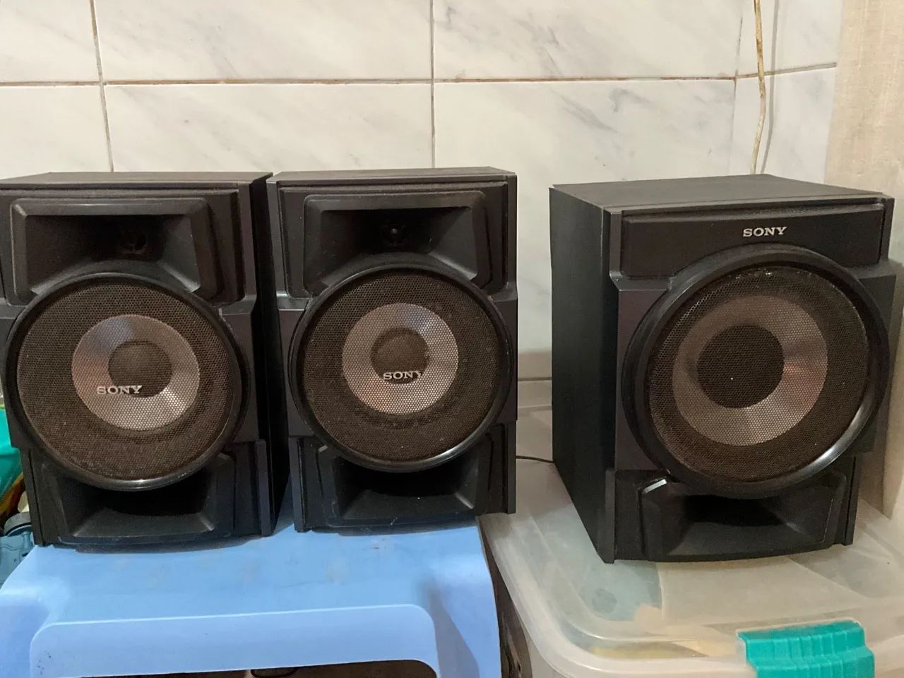 Caixa de Som Sony com Subwoofer - 3 Pecas