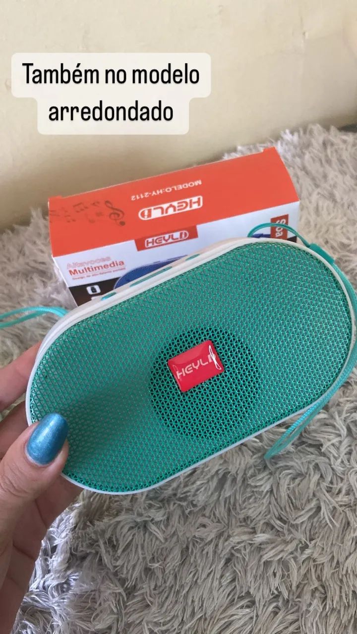 Caixinha de som Bluetooth com entrada para cartão de memória e pendrive - Foto 2