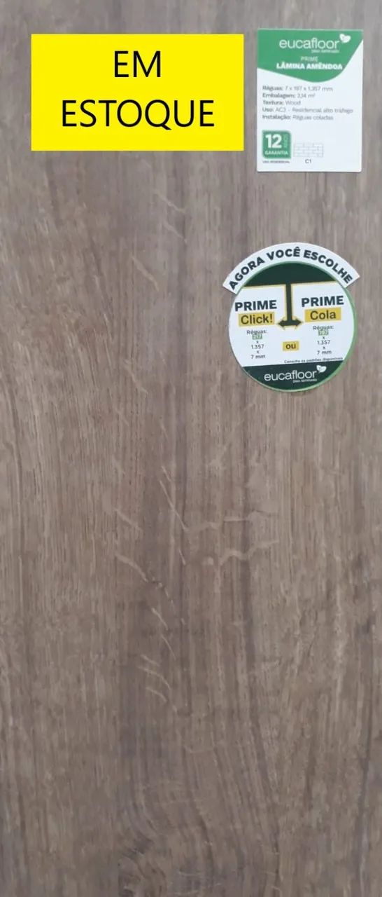 Piso laminado eucafloor click com 12 anos de garantia - Foto 3