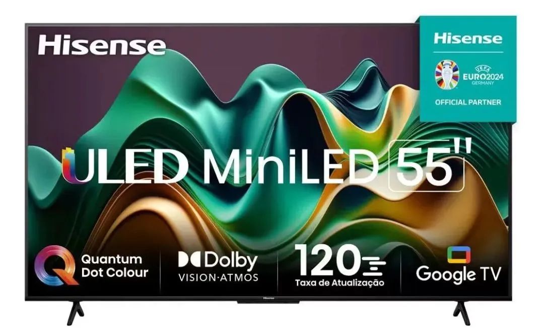 TV Hisense 55' Ultra HD 4K Mini Led U6n (Google TV)