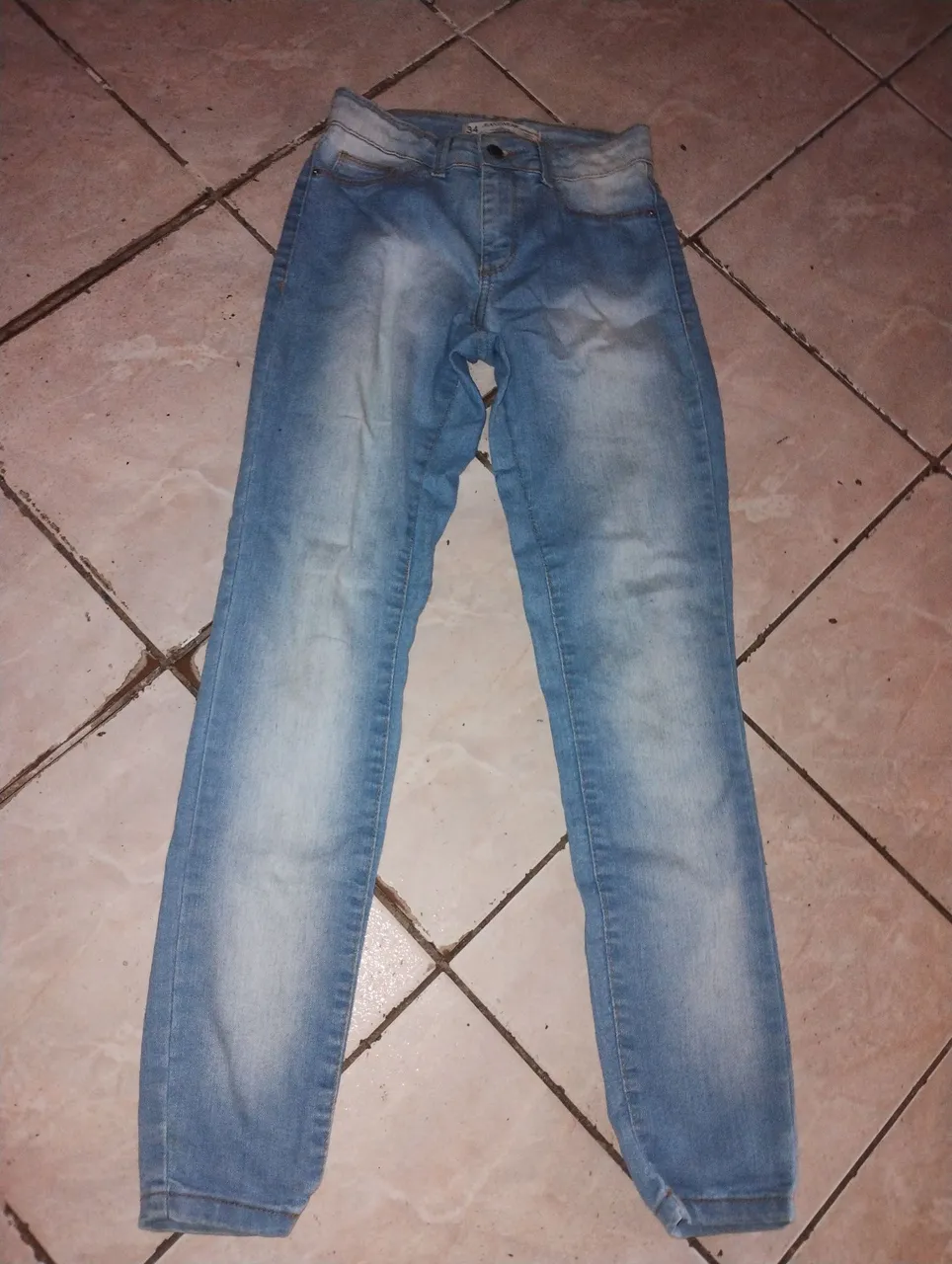 Calça Jeans Skinny Azul Claro