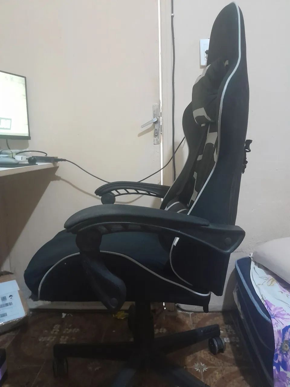 Cadeira gamer preta pelegrini  - Foto 3