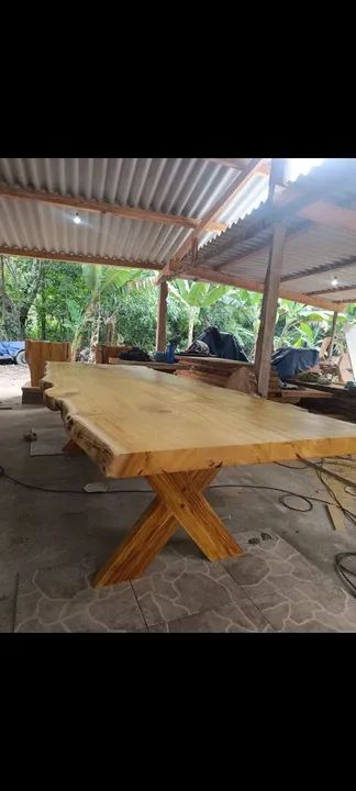 Mesa madeira maciça rústica 