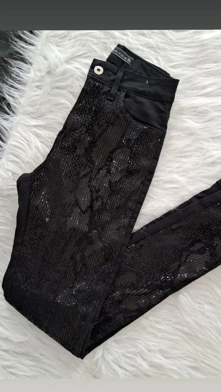 Calça jeans Dicollani  Paetes tam 36  - Foto 4