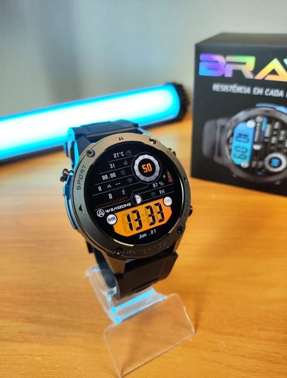 SMARTWATCH WEARZONE BRAVE - COM GPS E A PROVA D'ÁGUA  - Foto 5