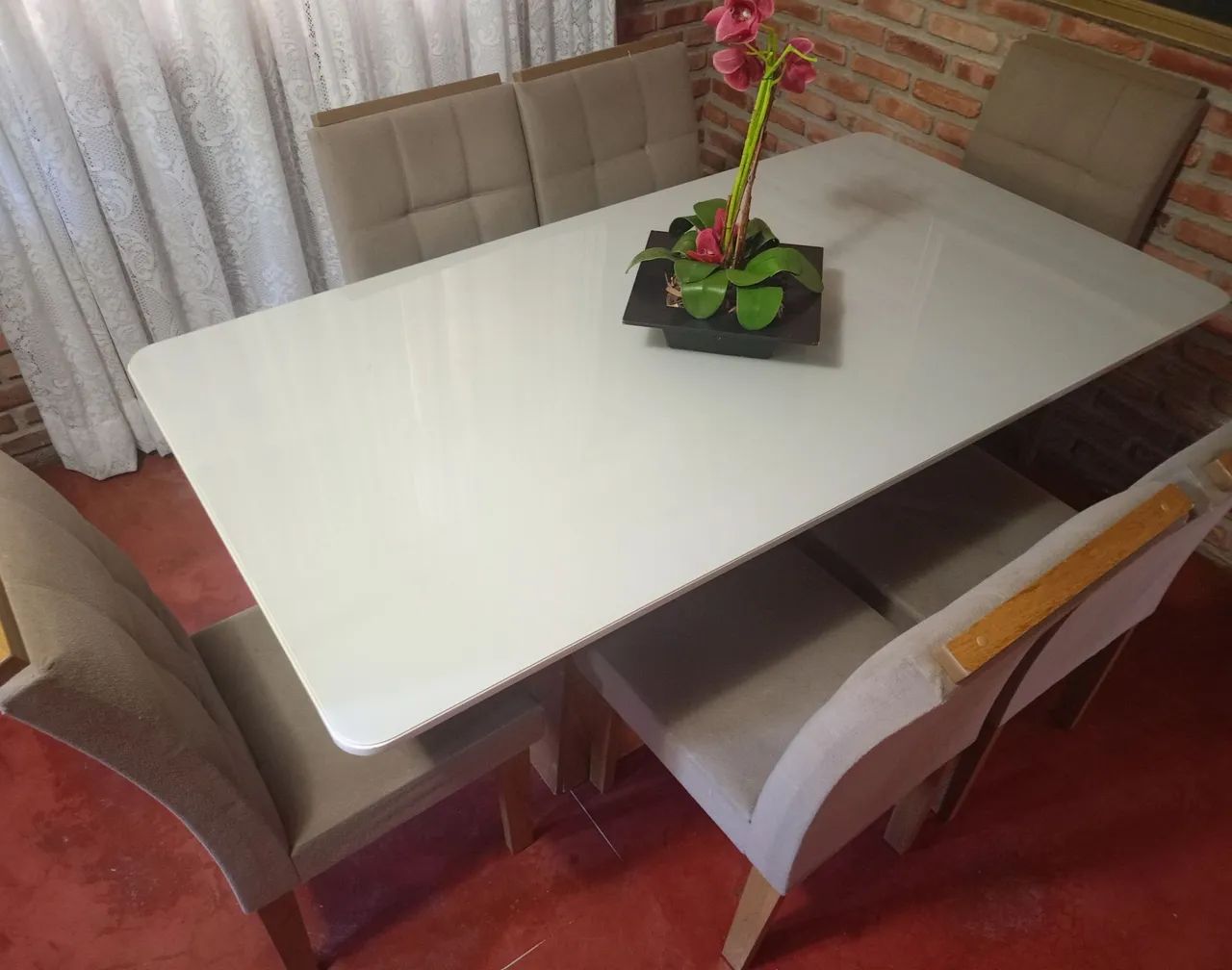 Mesa Jantar 6 Lugares Off White - Foto 2