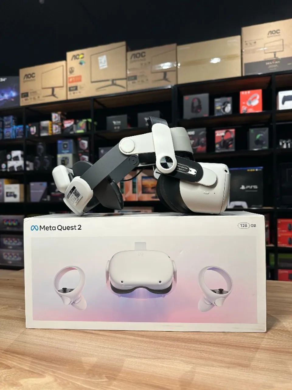 Óculos de realidade aumentada Meta quest 2 + moboVR m2pro - Seminovo (loja física) - Foto 4