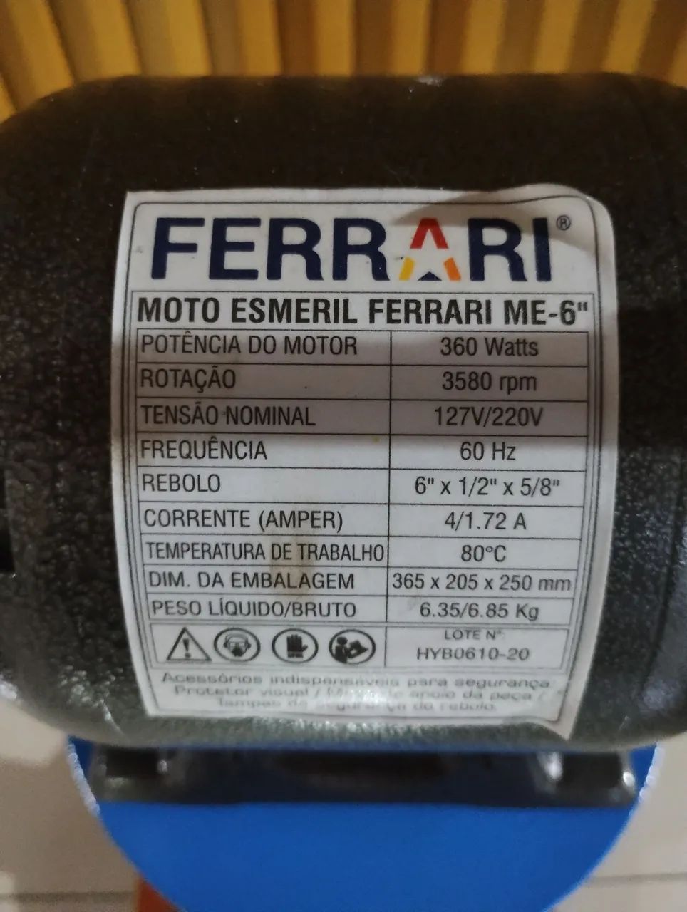Esmeril de bancada adaptado para pedestal - Foto 4