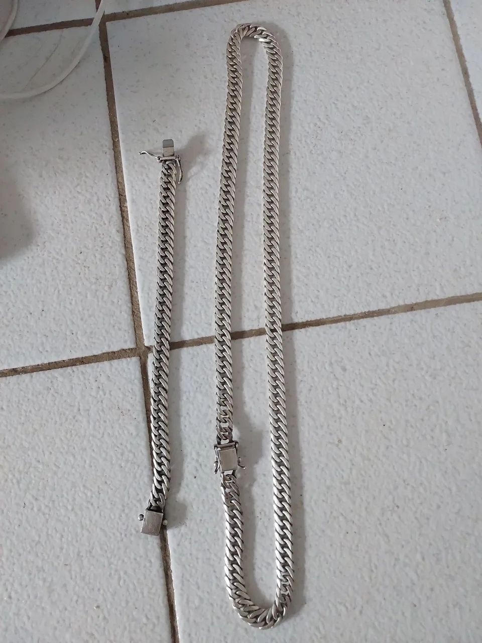 Pulseira e Corrente Grumet Prata - Foto 2