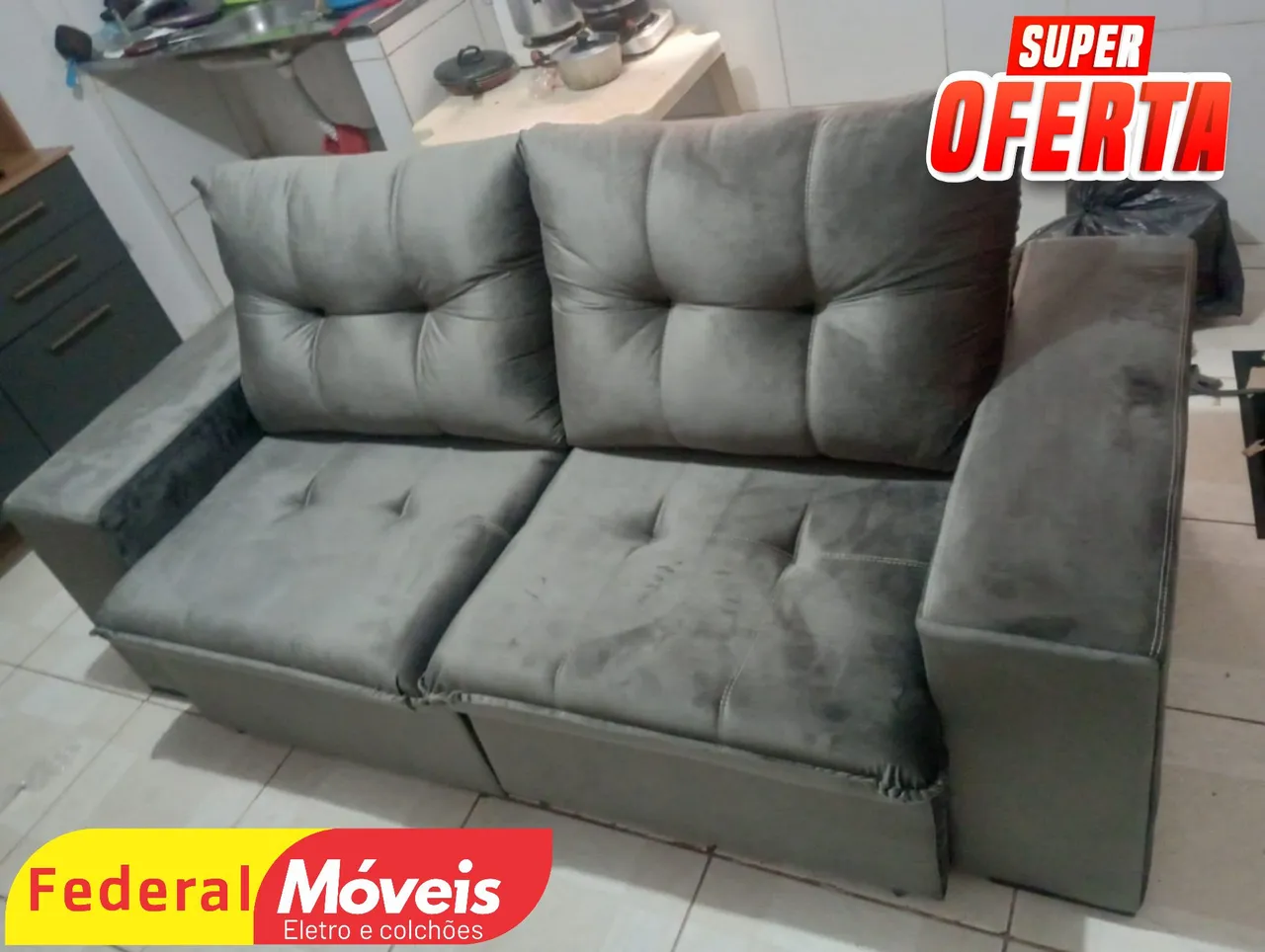 Sofá Retrátil em Promoção 2,00m - Entregamos