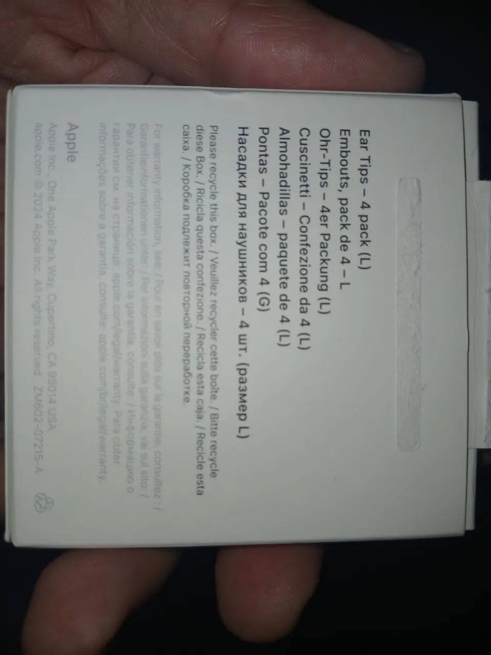 Ponteiras borrachas AirPods Pro 2 Ear Tips (L) tamanho G Originais - Foto 4