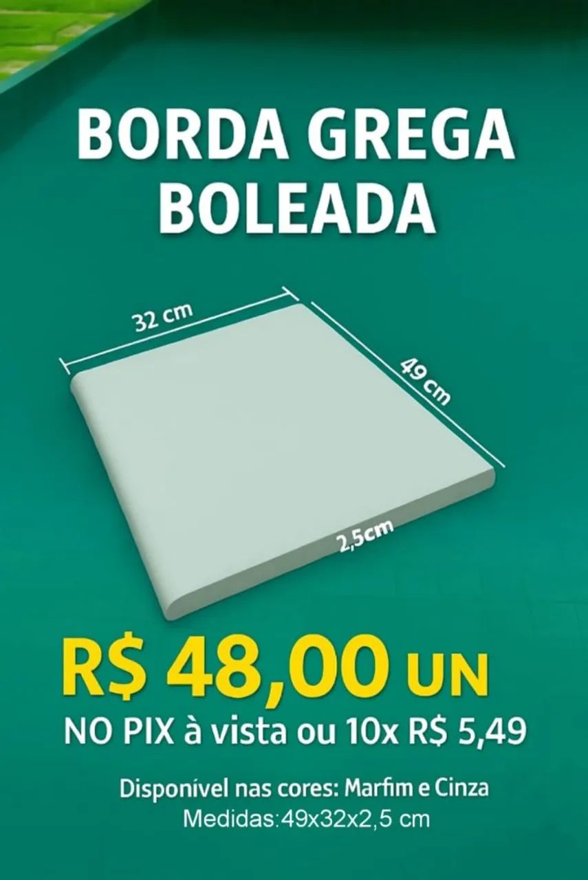 Borda e Piso atermicos para piscina 