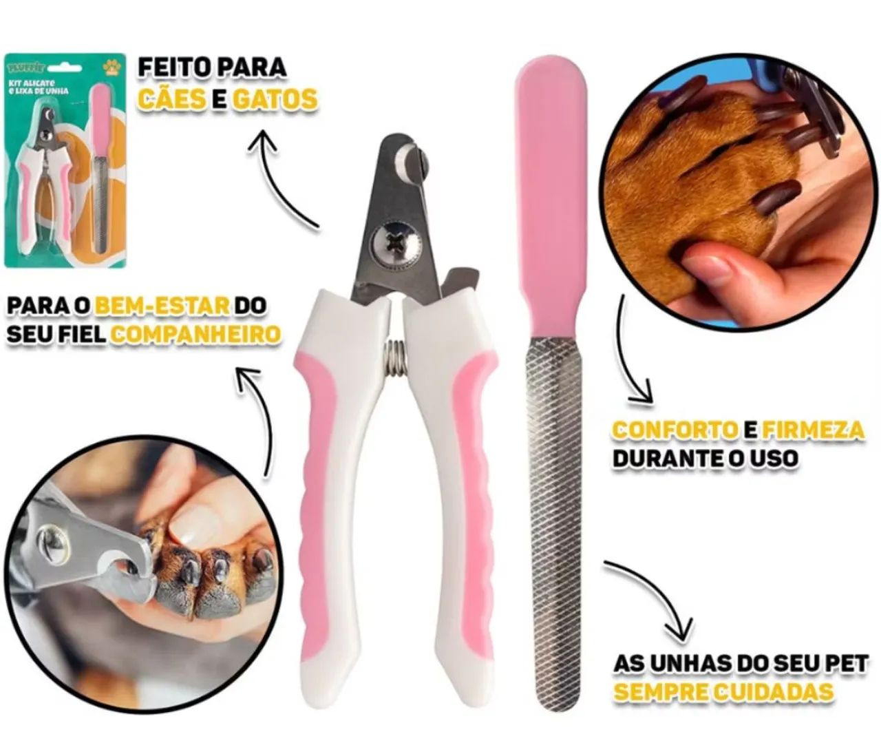 Alicate cortador com lixa para Unhas de Gato e cachorro - Foto 3