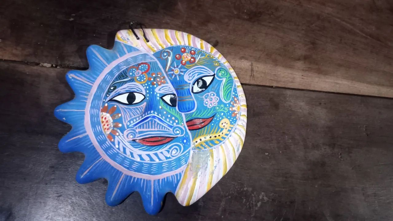 Sol e Lua Decorativo em Cerâmica - Foto 2