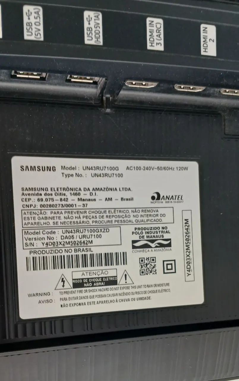 SMART TV SAMSUNG 43" MODELO UN43RU7100G - Foto 2