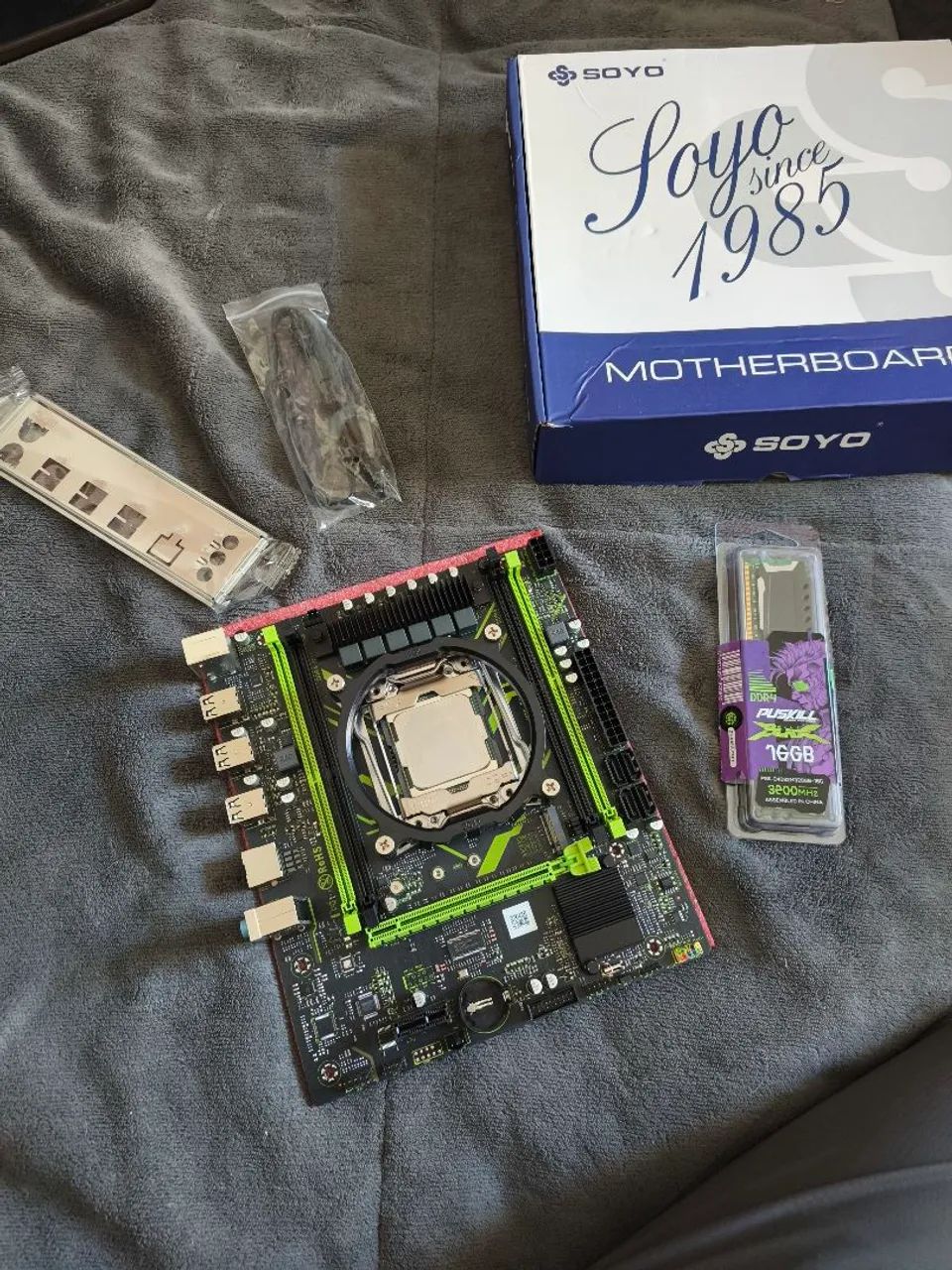 Kit Placa mãe Soyo X99 , Xeon 2630v4 e 16gb ram Pulskill 3200mhz  - Foto 5