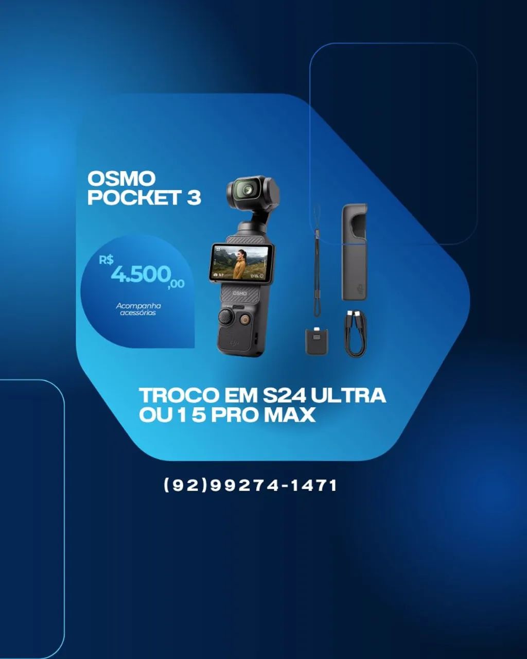 Osmo pocket 3 + acessórios