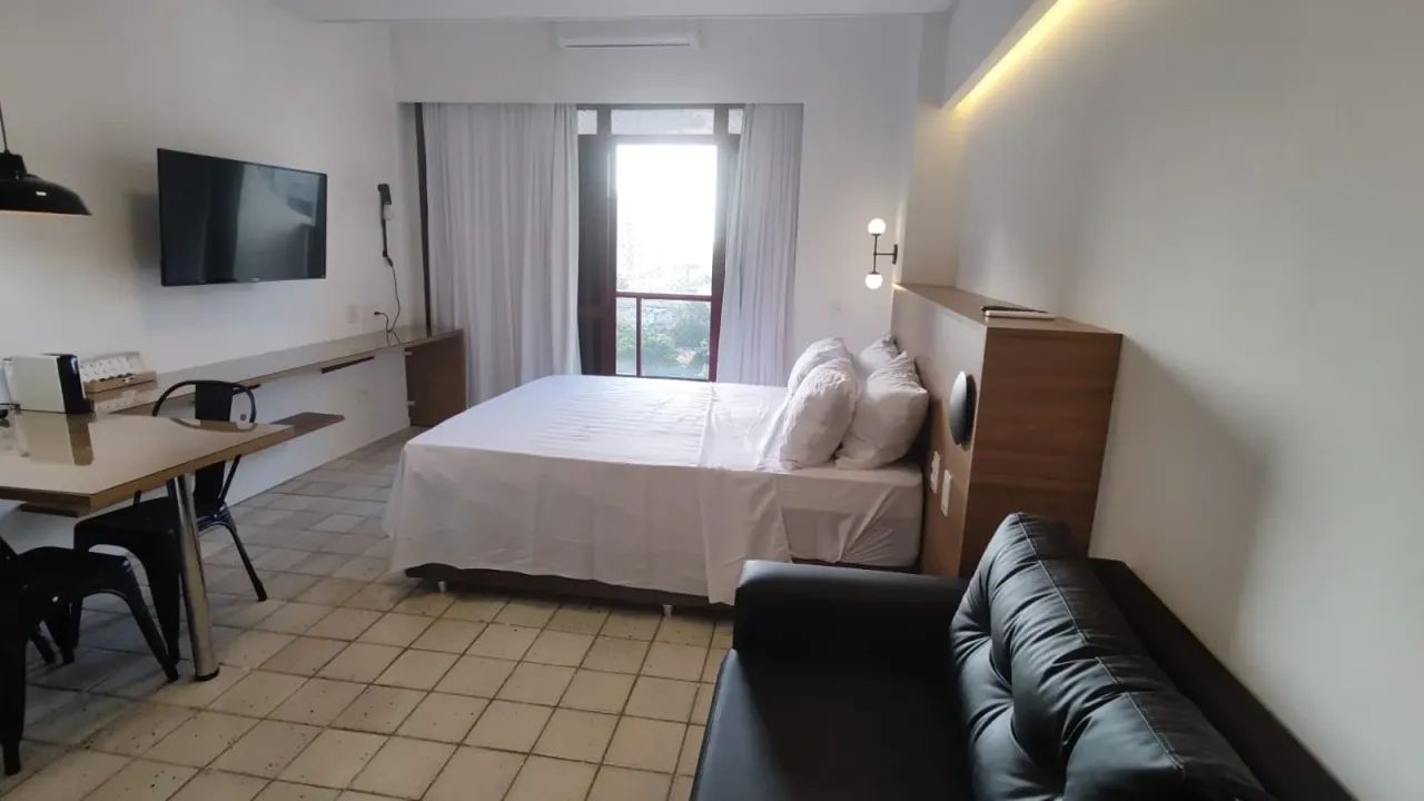 Flat mobiliado no Golden Beach, em Piedade, Beira Mar, com móveis novos e reformado. - Foto 4