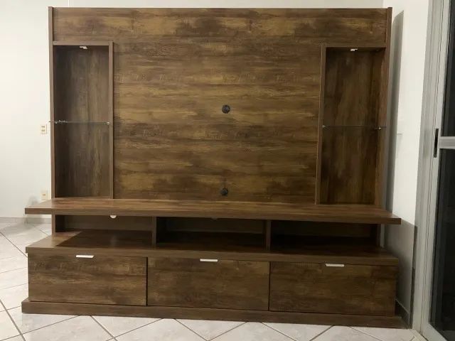 Rack de sala com painel para TV
