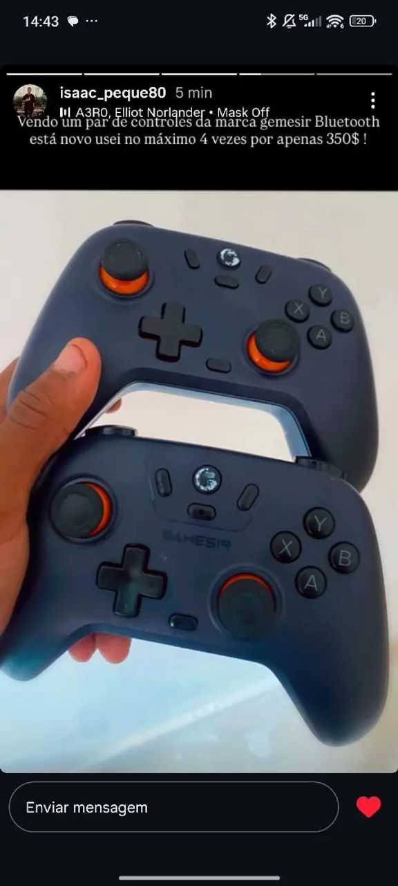 Controle Gamesir Bluetooth 64292478393091120