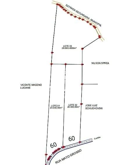Terreno com 66.589 m² de área total à venda no bairro Ferraria em Campo Largo/PR - Foto 3