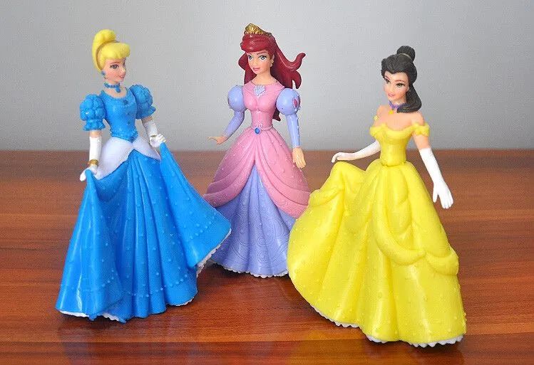 Boneca Princesa Aurora Branca de Neve Ariel Cinderela Bela 5pcs - Foto 3