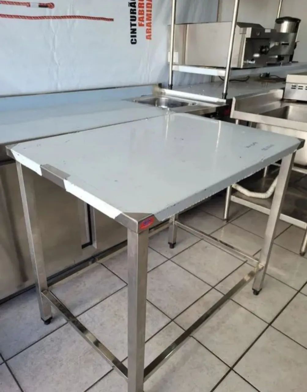 Mesa de Aço Inox para Cozinha - Nova - Foto 3