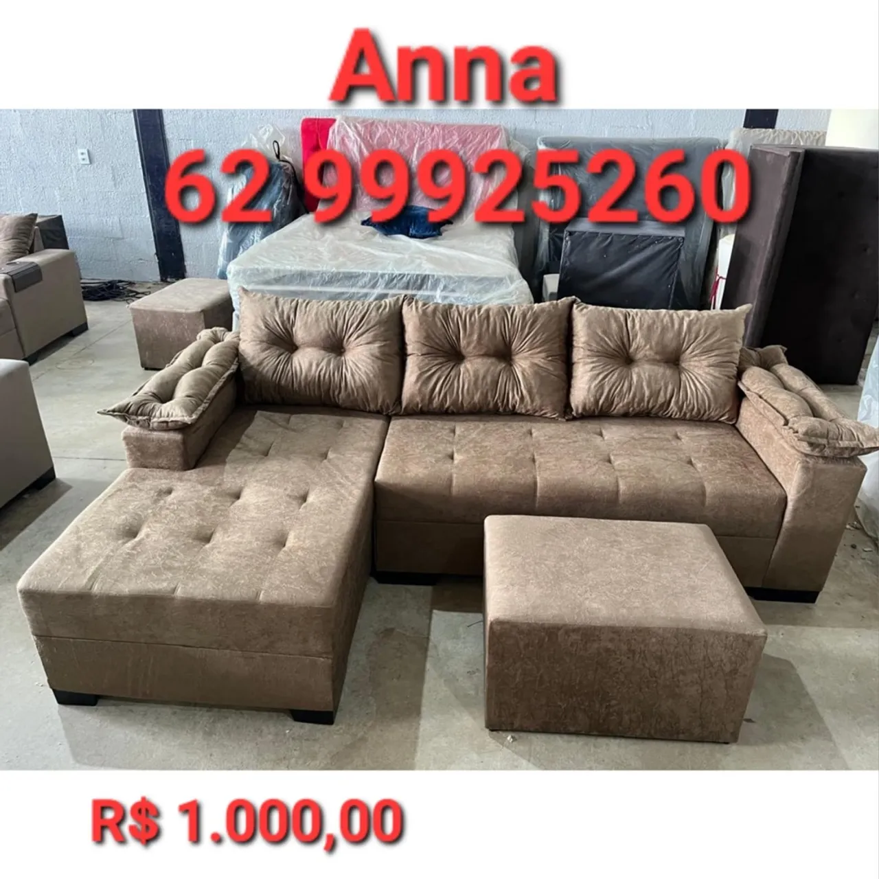 Sofá com chaise novo - !!! - !!!