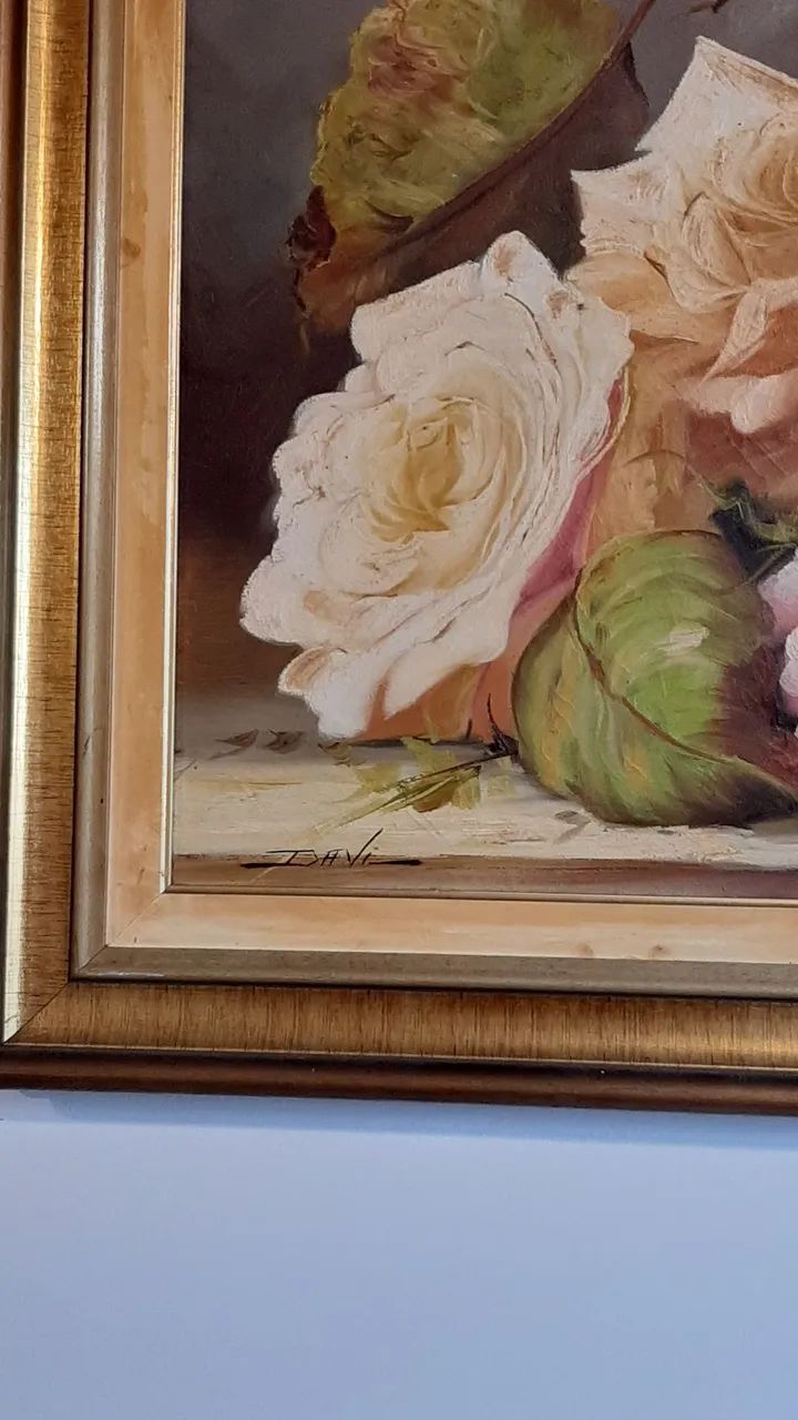Óleo sobre tela do renomado artista "Davi das flores".  - Foto 2
