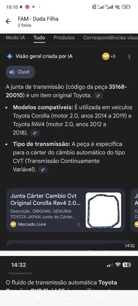 KIT TRANSMISSÃO TOYOTA COROLLA E RAV4 - Foto 2