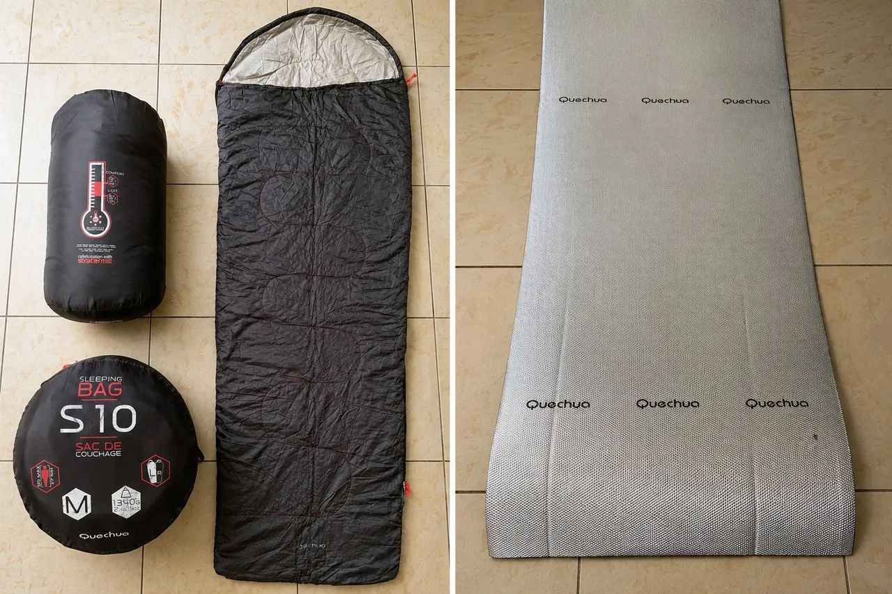Saco de dormir e Isolante Térmico Quechua S10