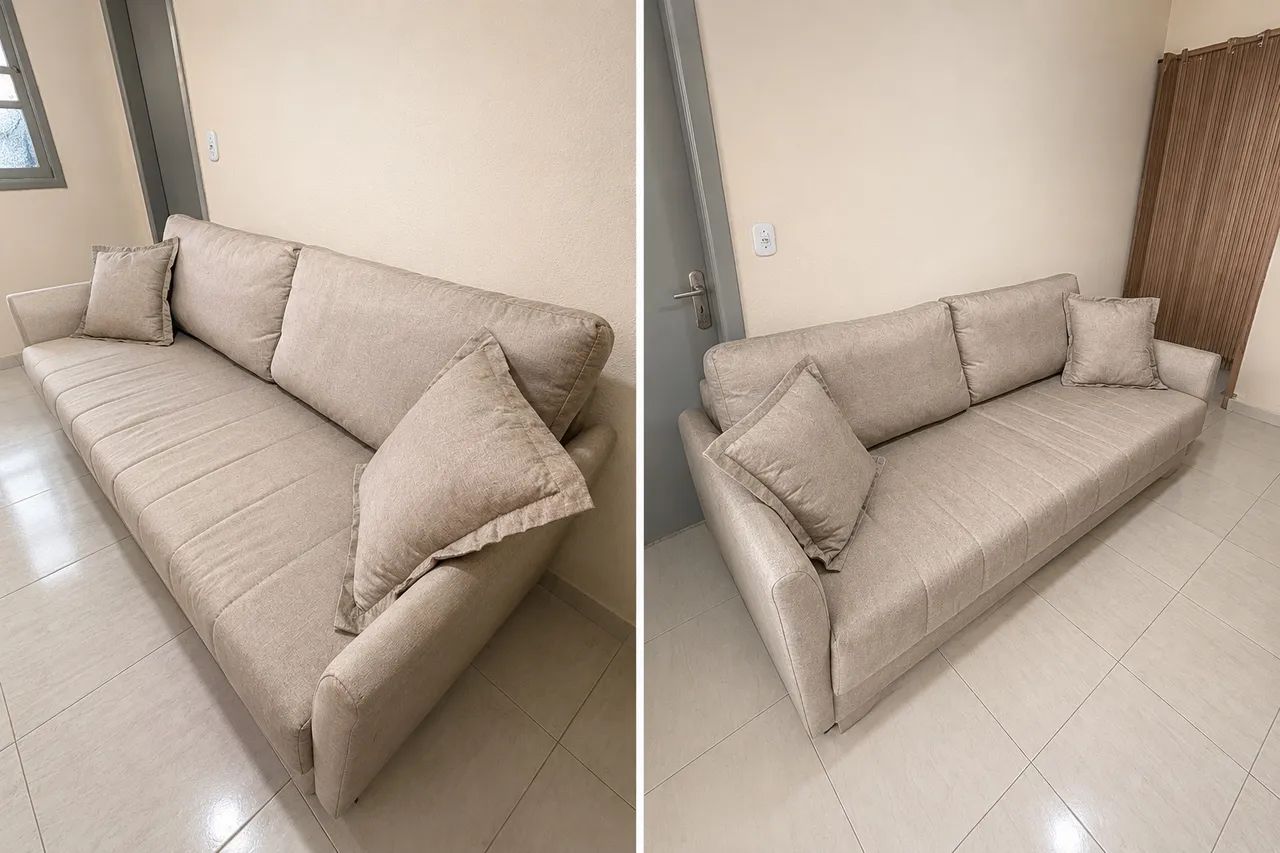 Sofá 3 lugares excelente estado sem 1 ano de uso  - Foto 2