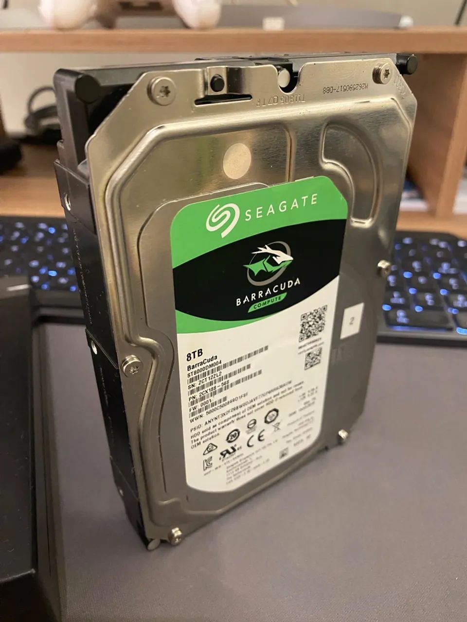 HD Seagate Barracuda 8TB + case externo - excelente estado 