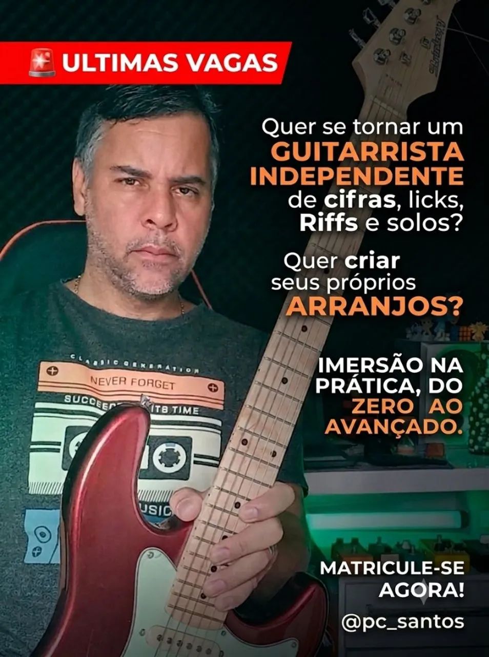 Aulas de guitarra online com Pc Santos  - Foto 2