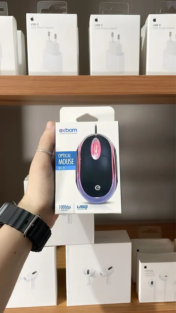 Mouse óptico com fio Original EXBOM