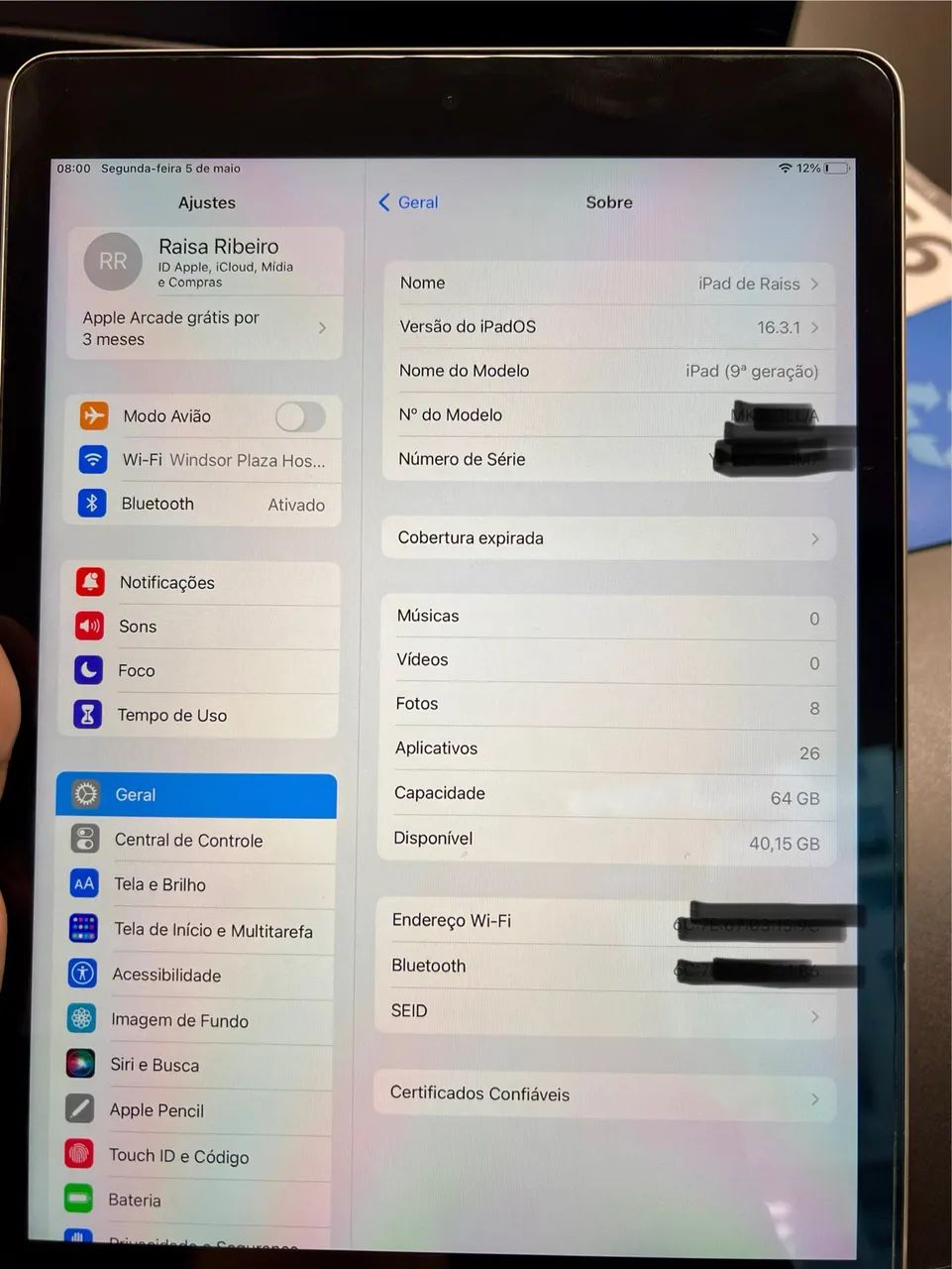 iPad 9 geração novíssimo.
