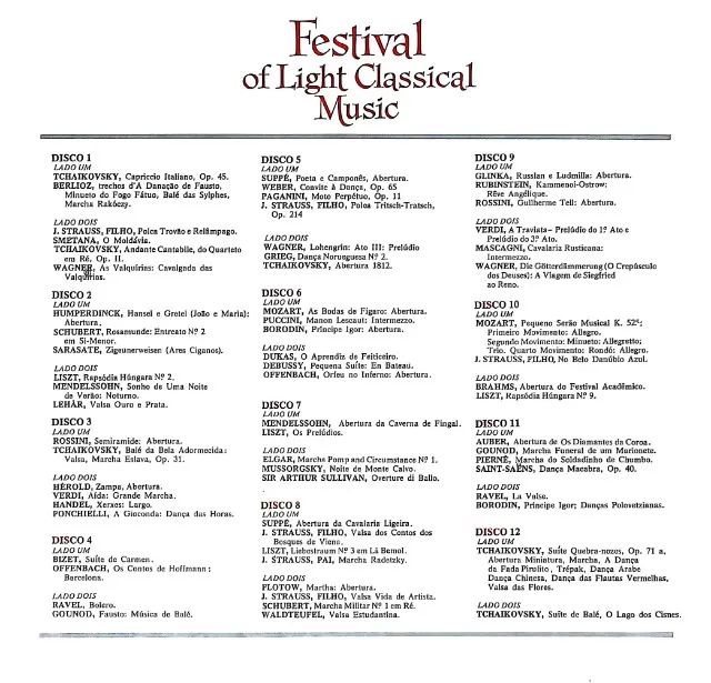 Coleção discos de vinil - Festival of Light Classical Music - Foto 2