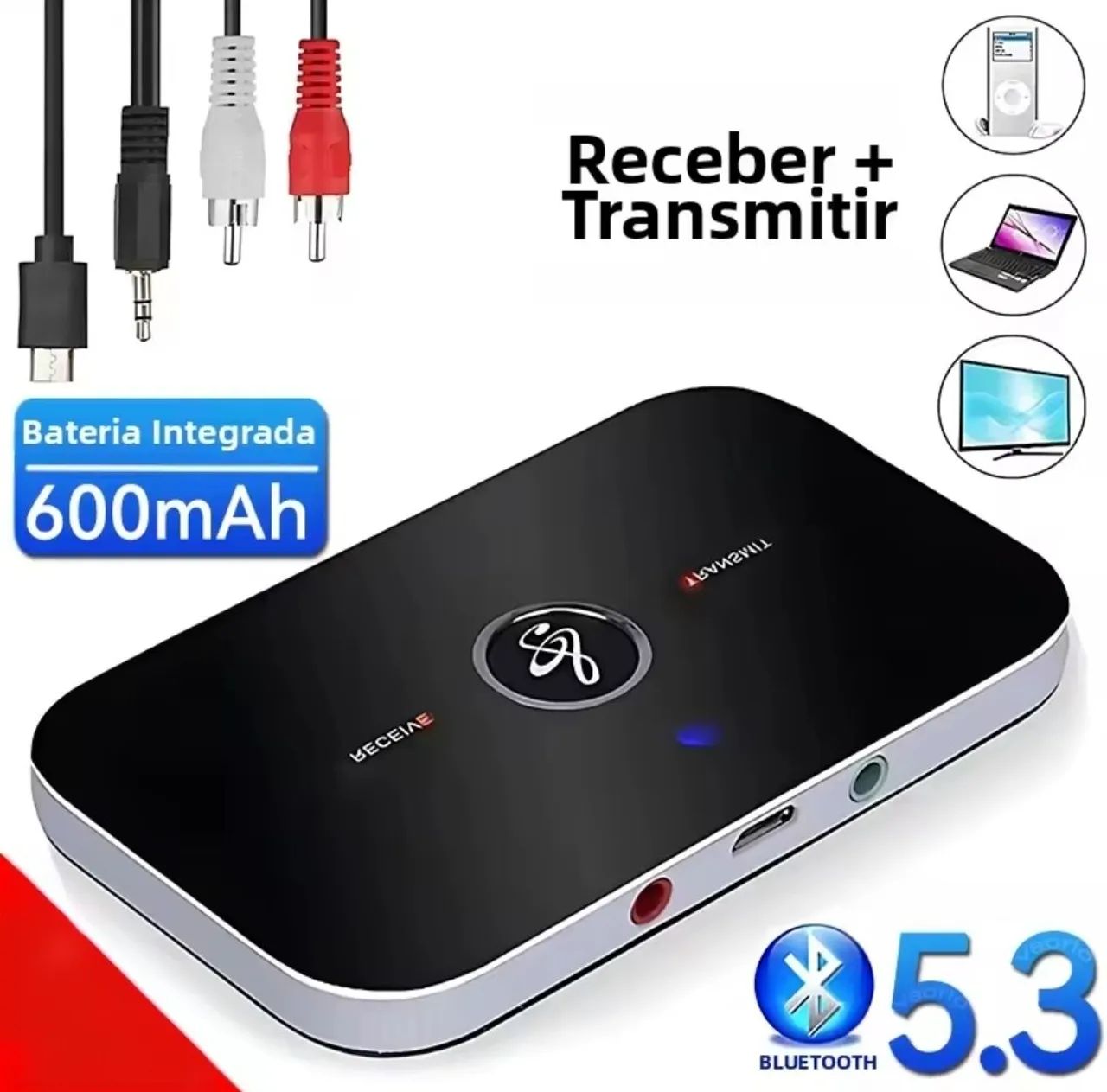 Receptor bluetooth de áudio multifuncional - Foto 2