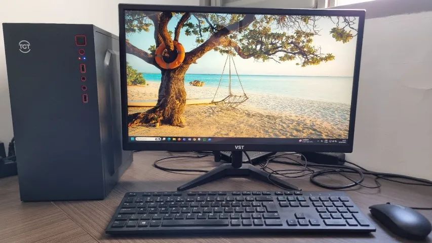 PC Home Completo, AMD Ryzen 5 5600GT, 16GB DDR4, SSD 480GB + Monitor