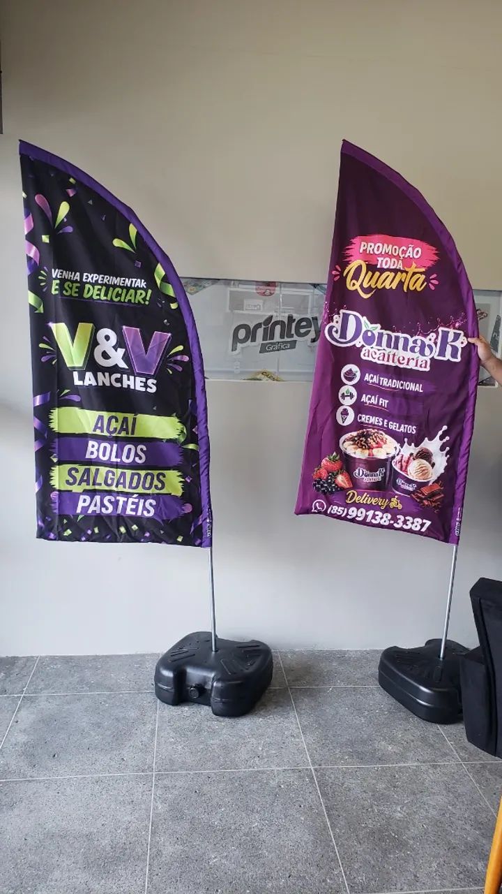 Wind banner para divulgação bandeiras personalizadas - Foto 3