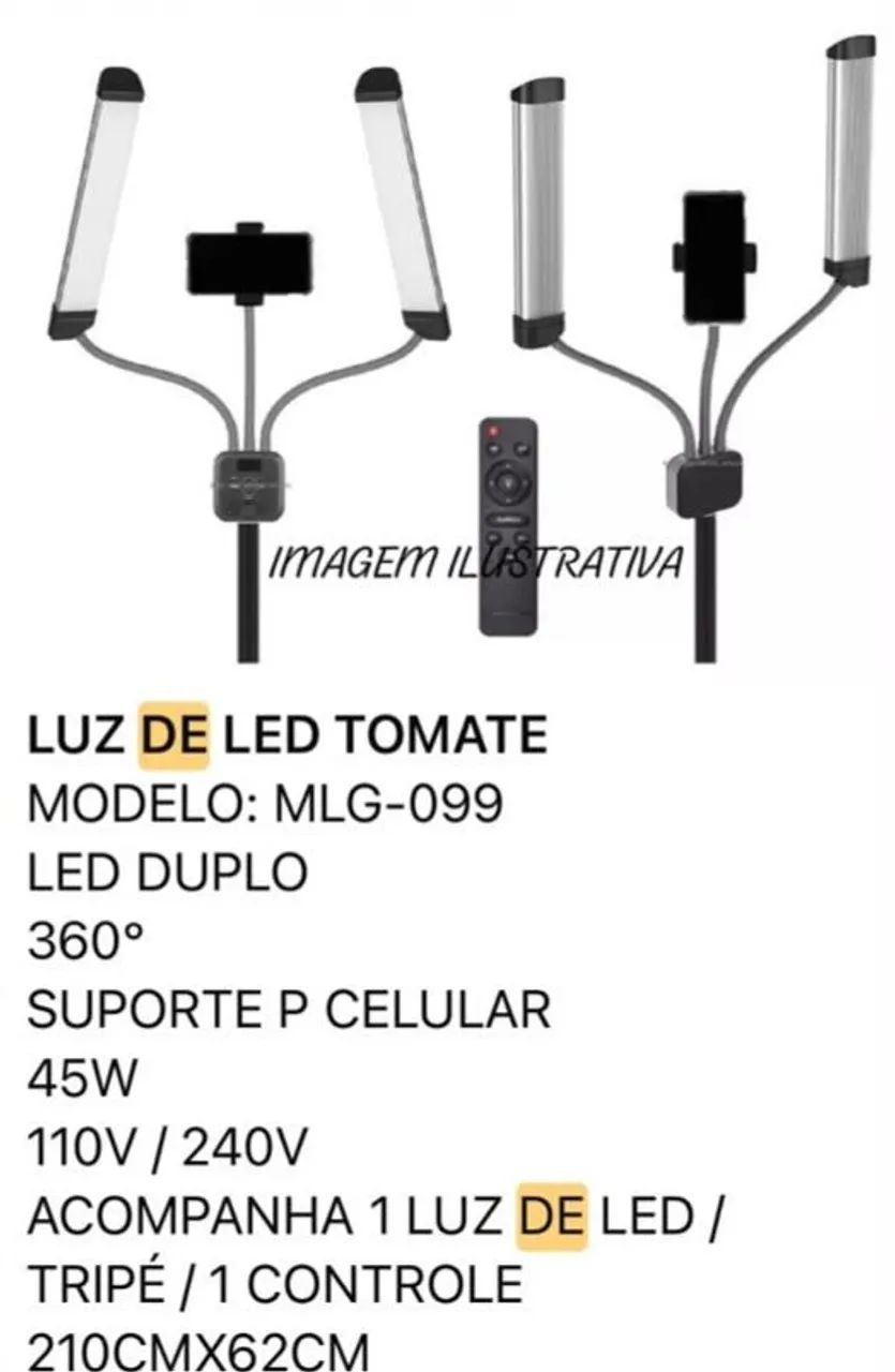 Luminária dupla 