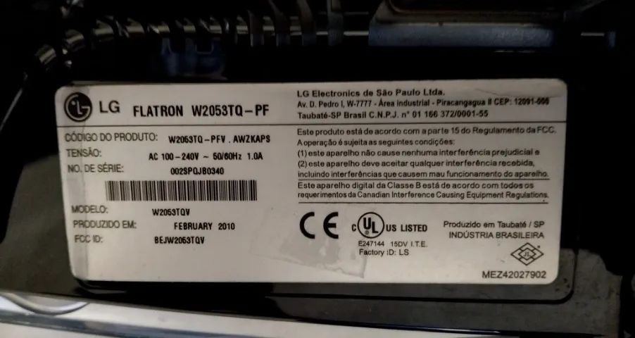 MONITOR - LG FLATRON W2053TQ - PF - 2010 - Foto 2